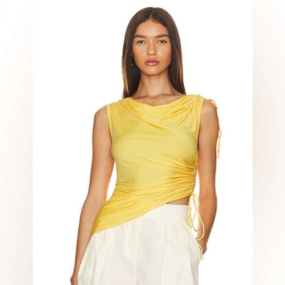 NWT L'Academie Greava Top in Cornsilk Yellow